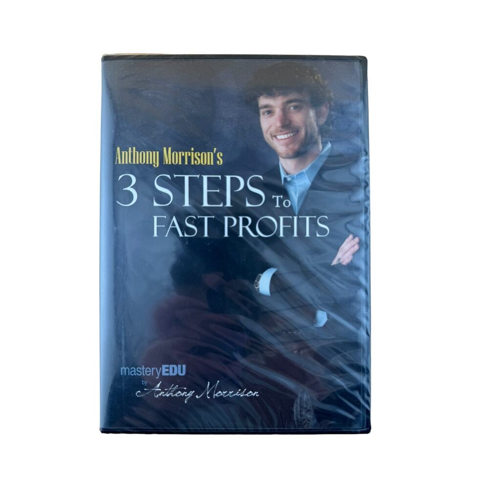 Anthony Morrison's 3 Steps to Fast Profits DVD New Sealed